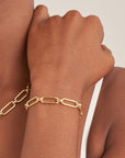 Gold Vermeil Ania Haie Cable Connect Chunky Chain Bracelet
