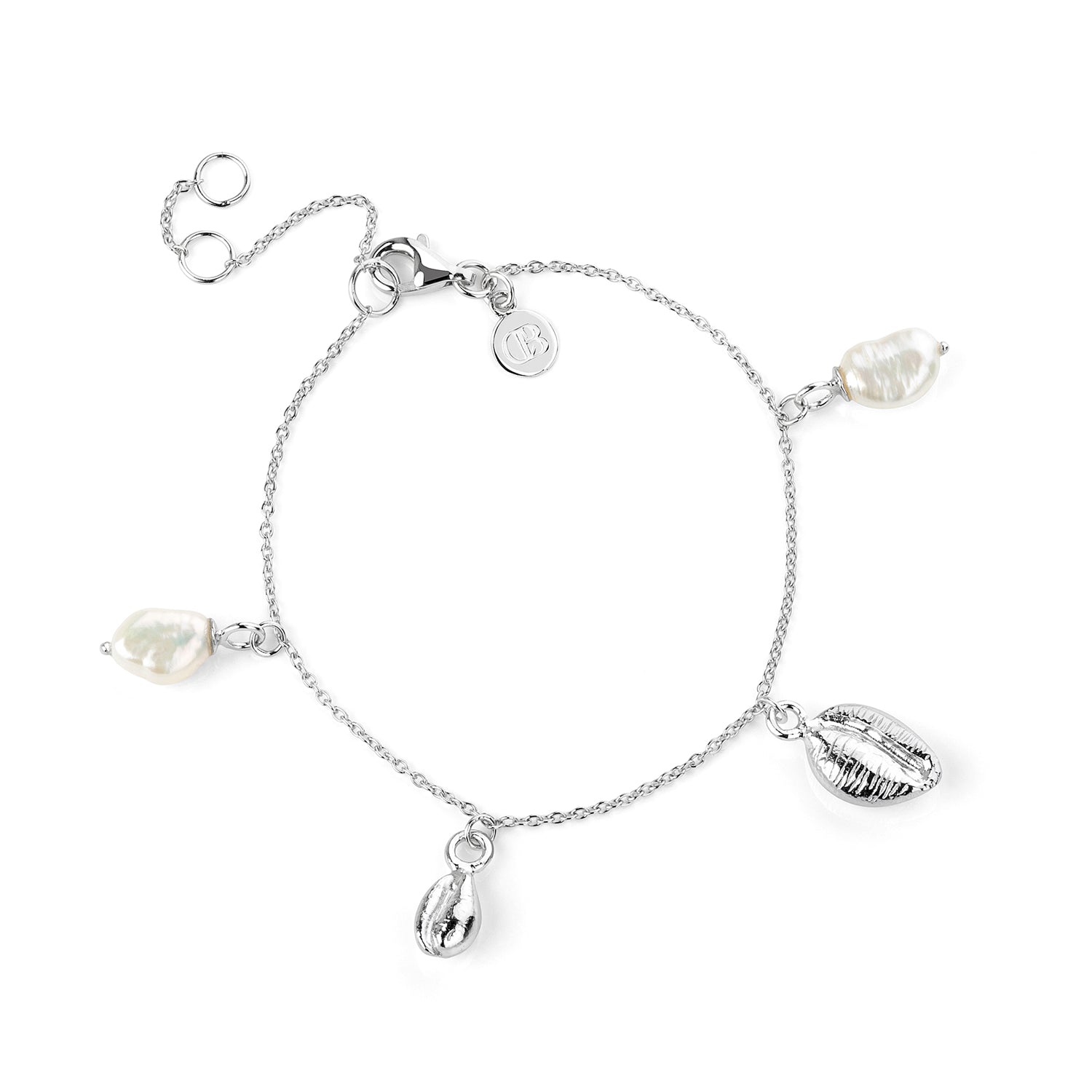 Claudia Bradby Dreamcatcher Cowrie Shell and Pearl Bracelet