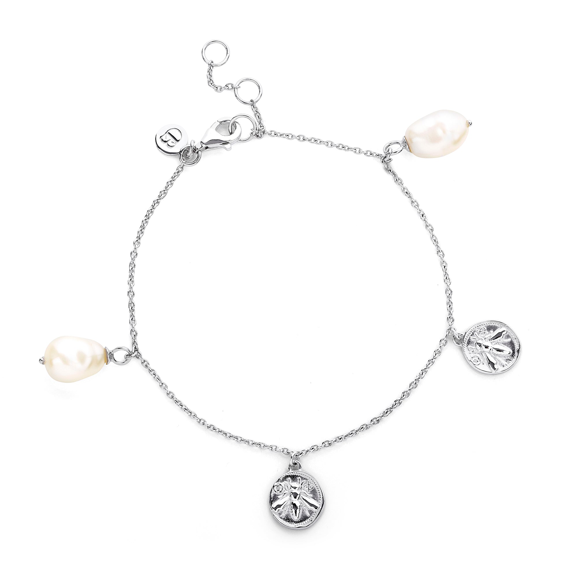 Claudia Bradby Honey Bee Charm Pearl Bracelet