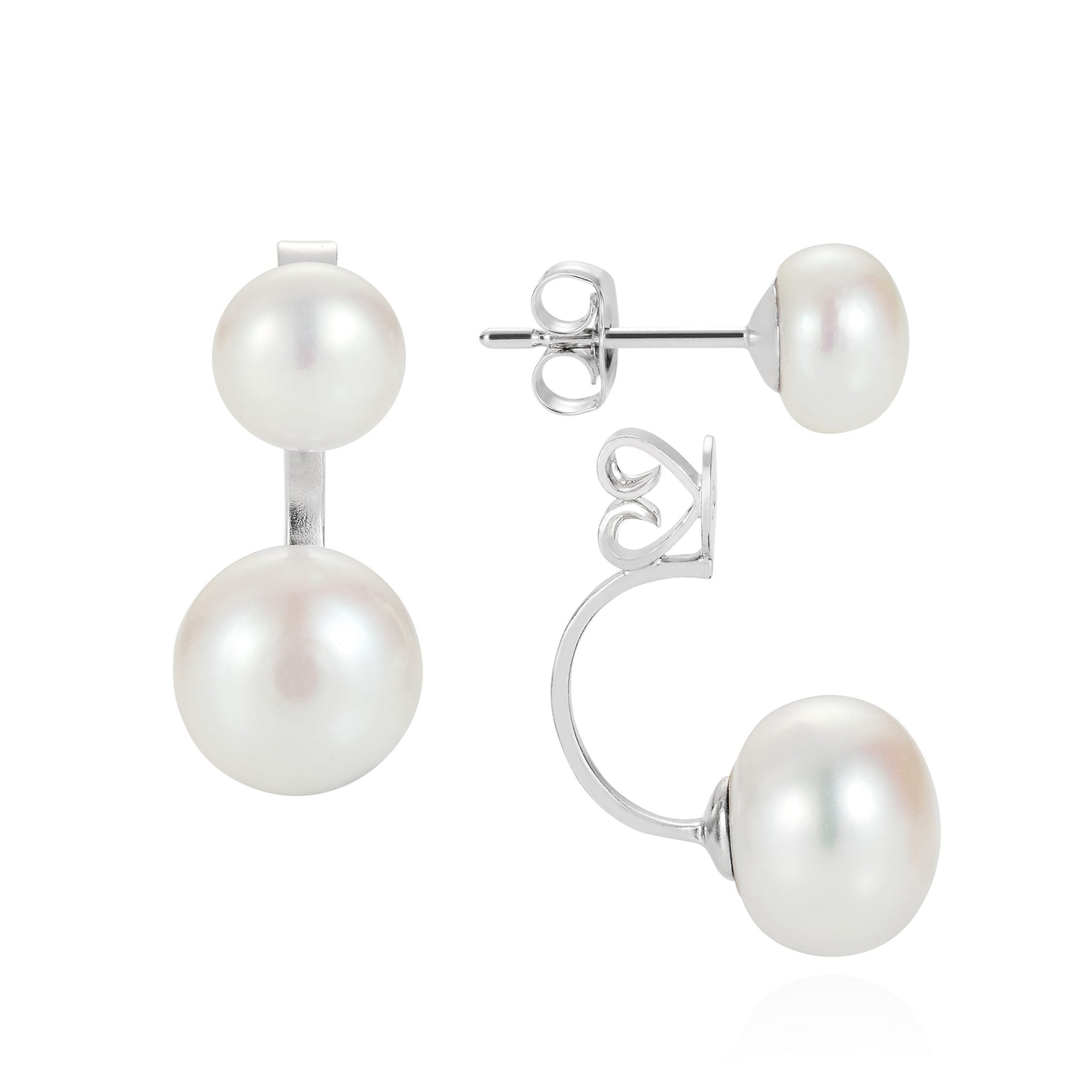 Claudia Bradby White Pearl Duo Earrings