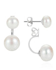 Claudia Bradby White Pearl Duo Earrings