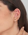Gold Vermeil Ania Haie Sparkle Crawler Barbell Single Earring
