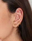 Gold Vermeil Ania Haie Disc Barbell Single Earring