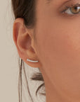 Sterling Silver Ania Haie Glam Crawler Stud Earrings