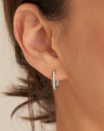 Sterling Silver Ania Haie Glam Oval Hoop Earrings