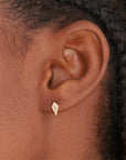 Gold Vermeil Ania Haie Sparkle Emblem Single Barbell Stud Earring