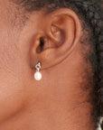 Sterling Silver Ania Haie Pearl Drop Stud Earrings