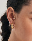 Sterling Silver Ania Haie Orb Drop Huggie Hoop Earrings