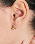 Gold Vermeil Ania Haie Sparkle Cluster Huggie Hoop Earrings