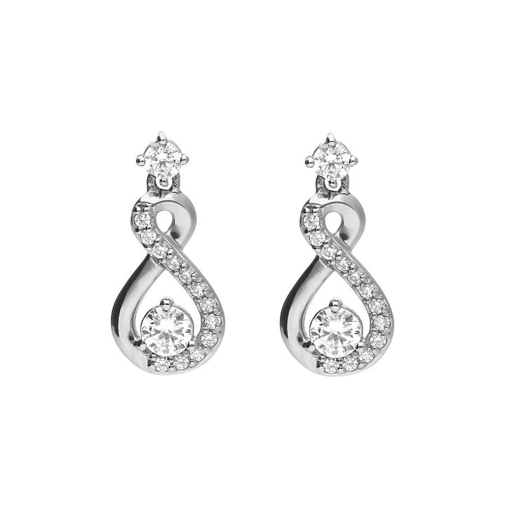 Diamonfire CZ Infinity Drop Earrings