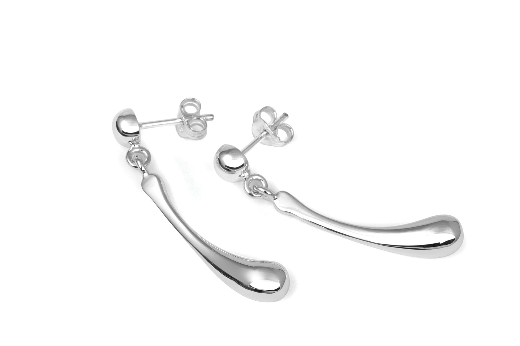 Sterling Silver Solid Drop Earrings