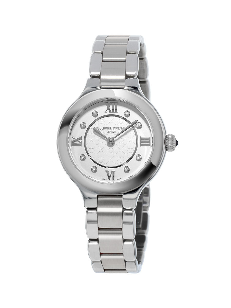 Ladies Steel Frederique Constant Diamond Set Watch on Bracelet