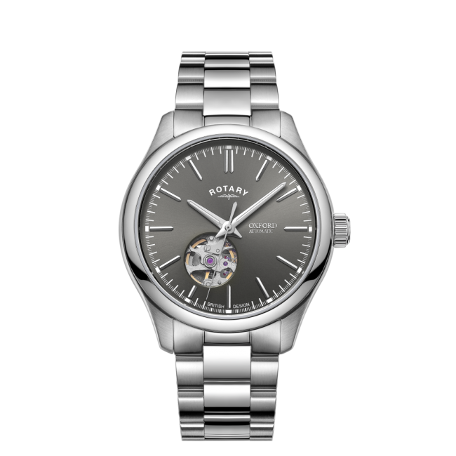 Mens Steel Rotary Oxford Automatic Watch on Bracelet