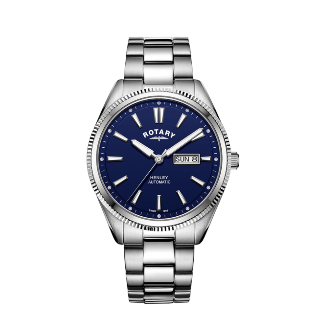 Mens Steel Rotary Henley Automatic Watch on Bracelet