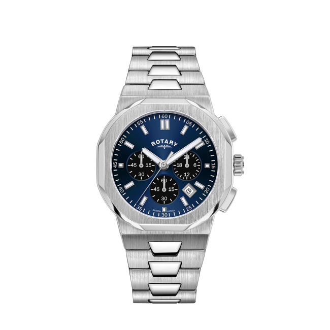 Mens Steel Rotary Regent Chronograph Watch on Bracelet