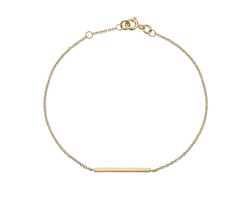 9ct Yellow Gold Square Bar Stacking Bracelet