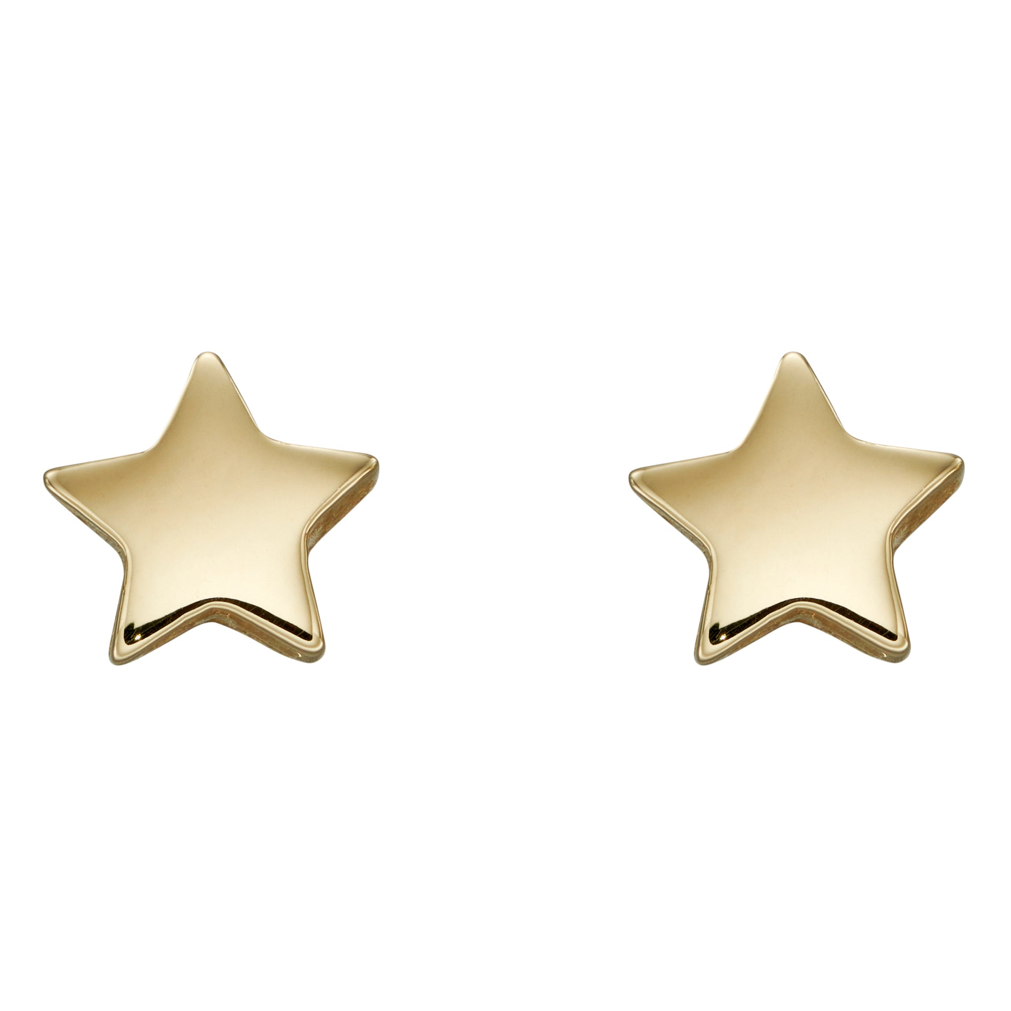 9ct Yellow Gold Star Stud Earrings