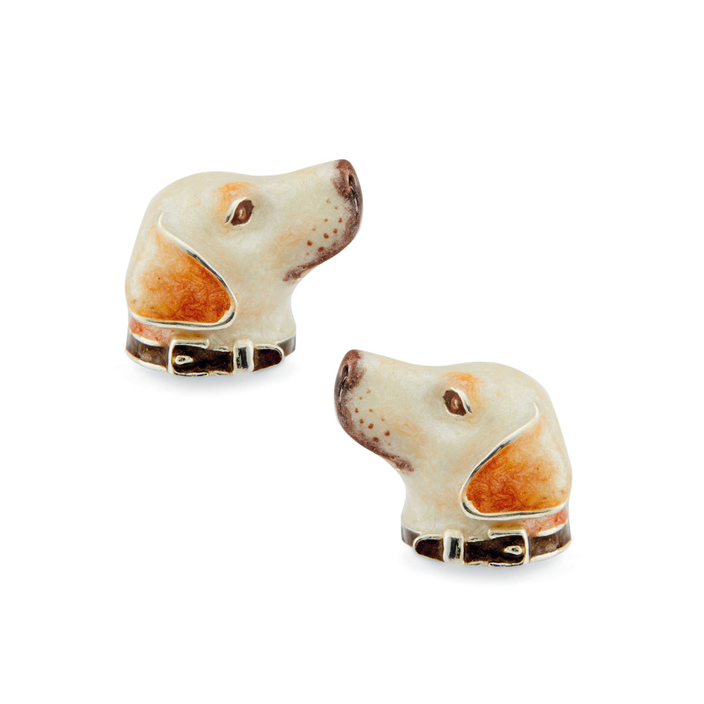 Silver and Enamel Labrador Cufflinks