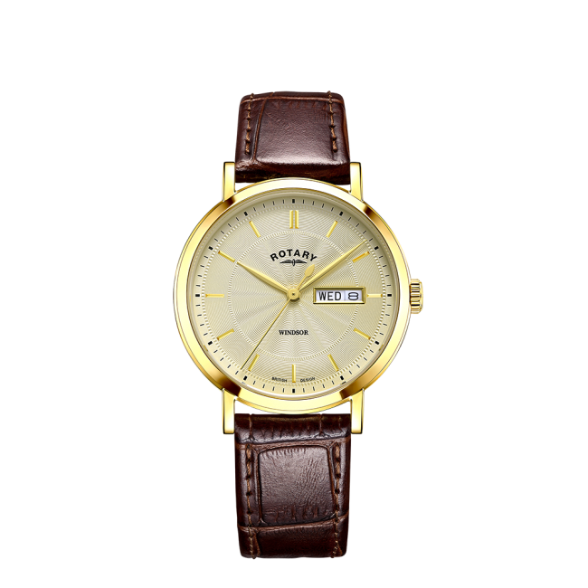 Mens Rotary Windsor Watch on Leather Strap