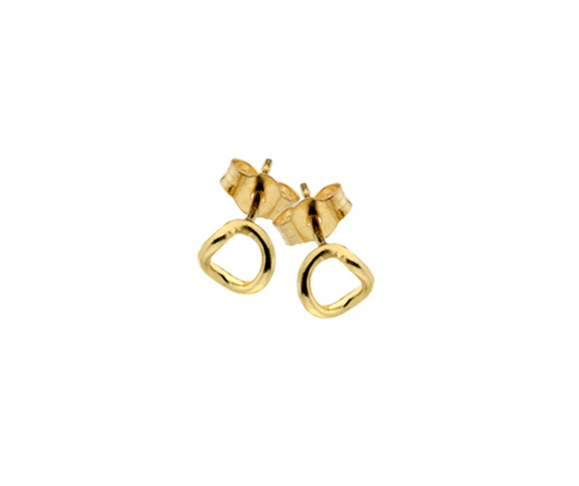 9ct Yellow Gold Curb Twist Stud Earrings