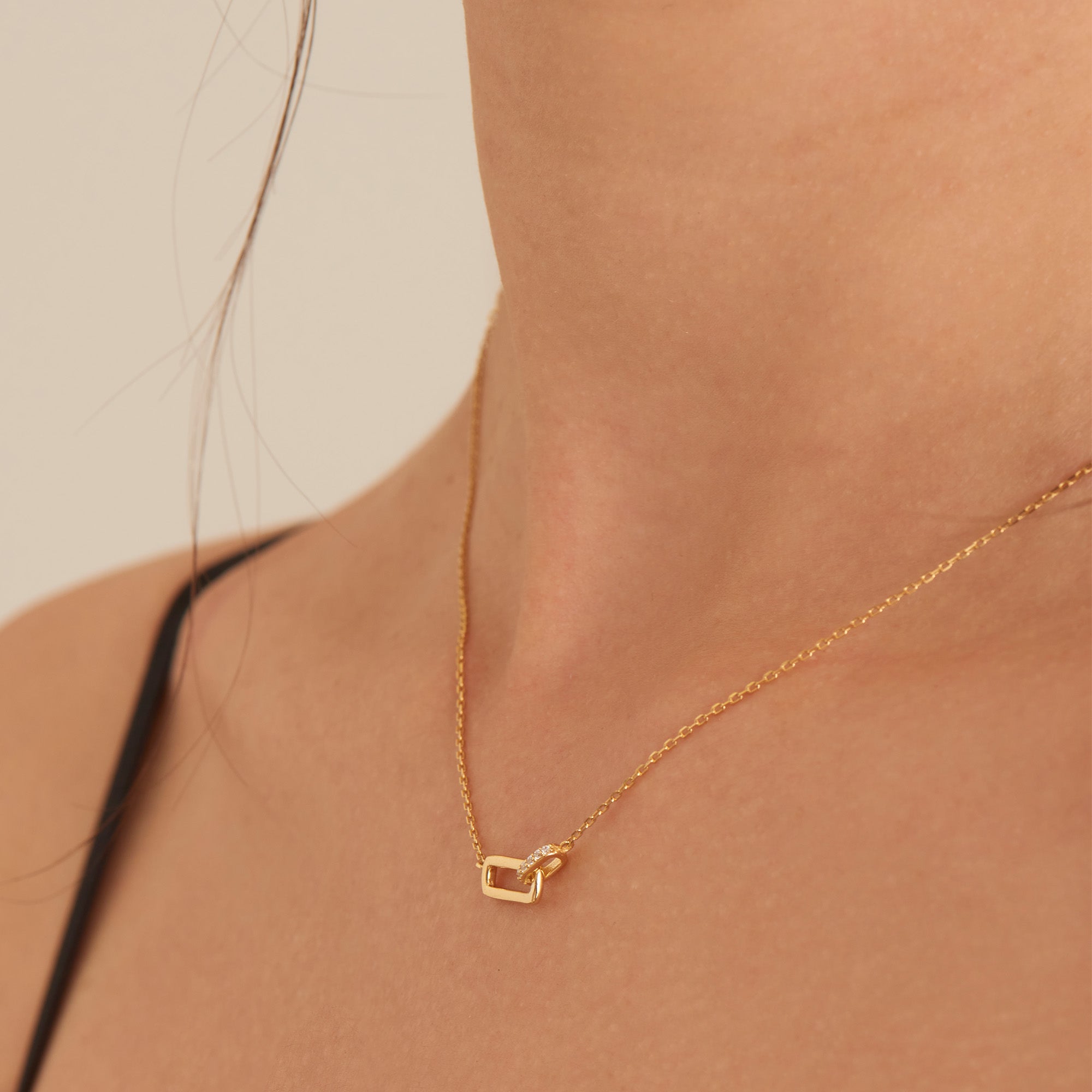 Gold Vermeil Ania Haie Glam Interlock Necklace