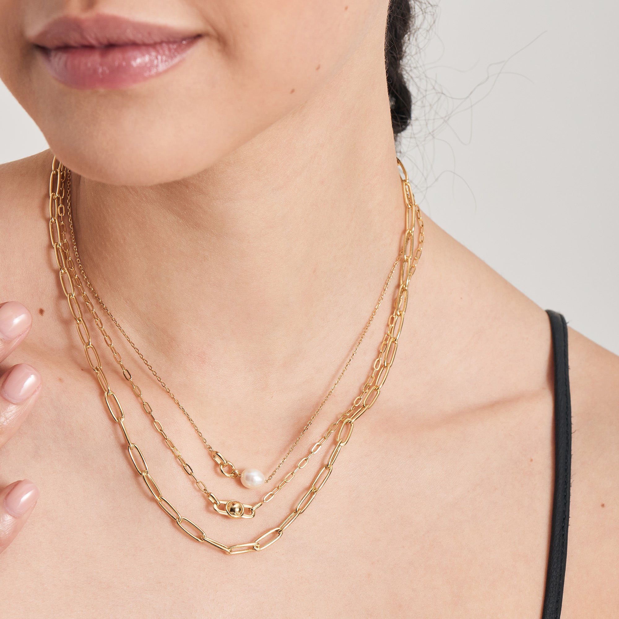 Gold Vermeil Ania Haie Paperclip Chunky Chain Necklace
