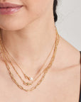 Gold Vermeil Ania Haie Paperclip Chunky Chain Necklace
