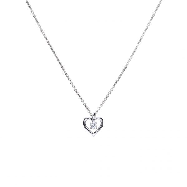 Diamonfire Open Heart CZ Necklace