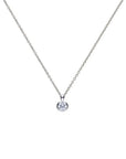 Sterling Silver Diamonfire 0.50ct Rub Set CZ Necklace