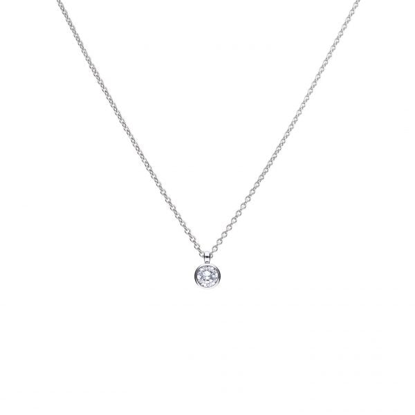 Diamonfire 2.00ct Rub Set CZ Necklace