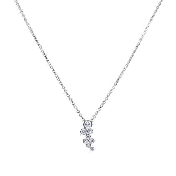 Sterling Silver Diamonfire Bubble Zirconia Necklace