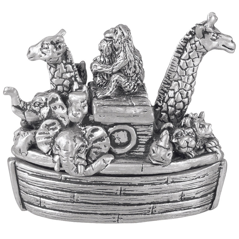Pewter Noahs Ark First Tooth and Curl Box