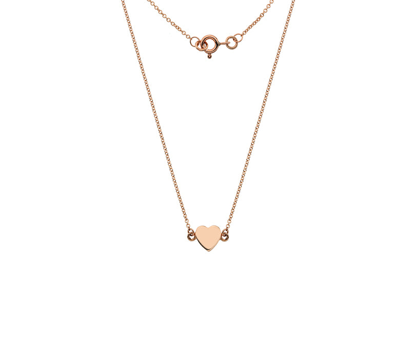 9ct Rose Gold Heart Necklace