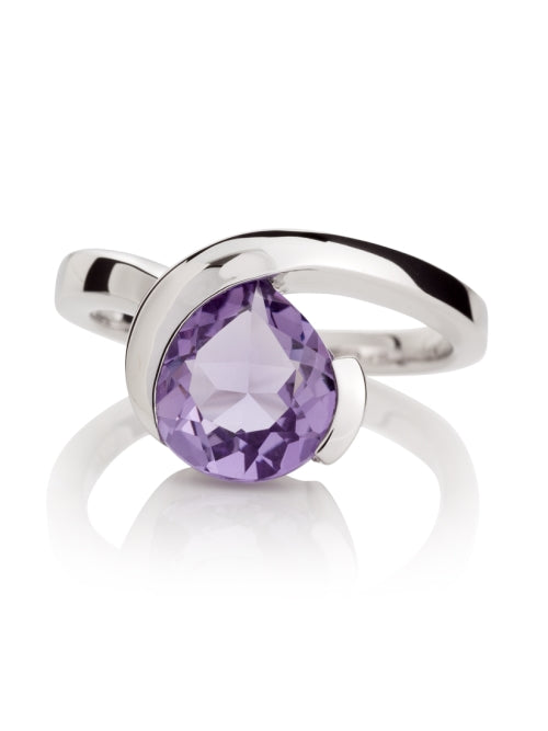 Sterling Silver Manja Amethyst Sensual Ring