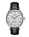 Mens Steel Tissot Le Locle Powermatic 80 Watch on Leather Strap
