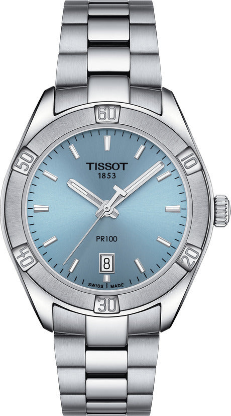 Ladies Steel Tissot PR100 Lady Sport Watch on Bracelet