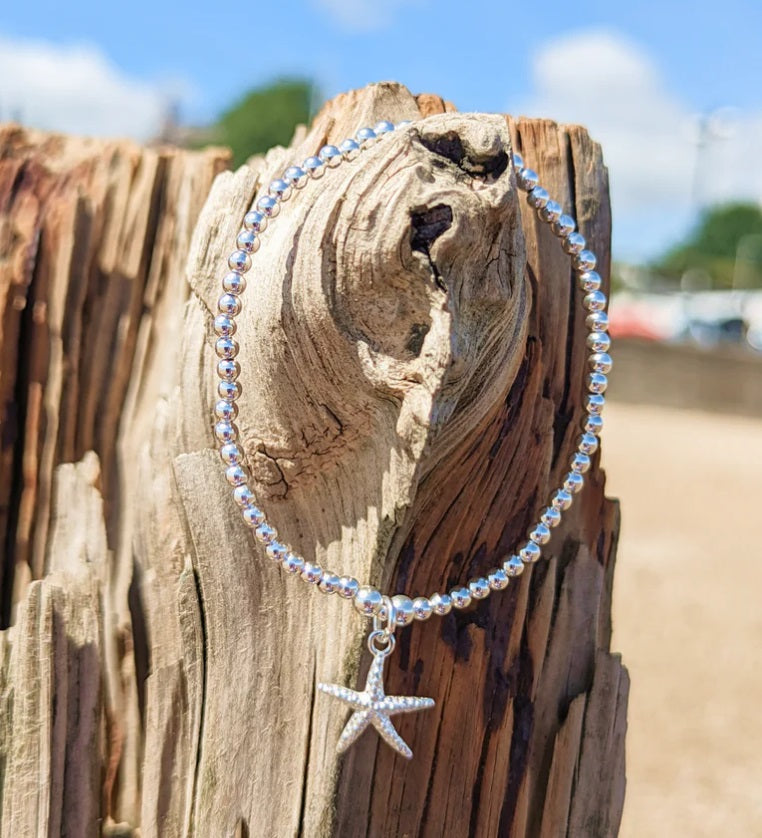 Sterling Silver Dollie Jewellery Starfish Stacking Bracelet