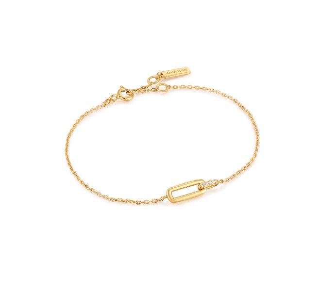 Gold Vermeil Ania Haie Glam Interlock Bracelet