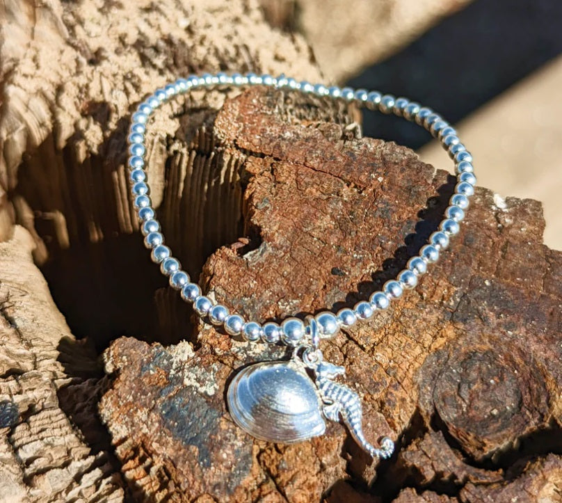 Sterling Silver Dollie Jewellery Seashore Stacking Bracelet