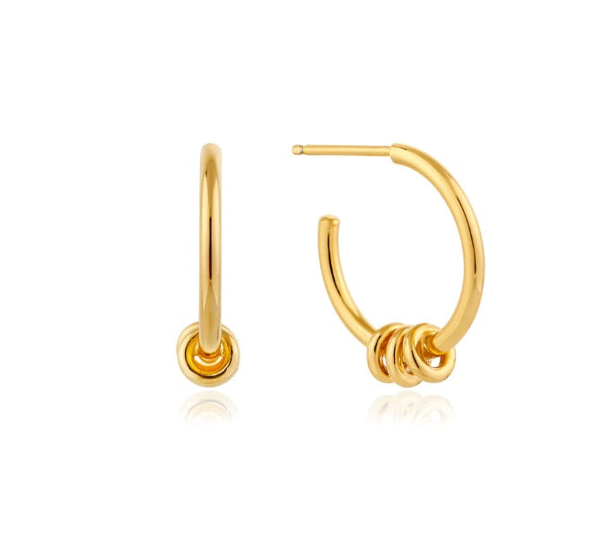 Gold Vermeil Ania Haie Modern Hoop Earrings