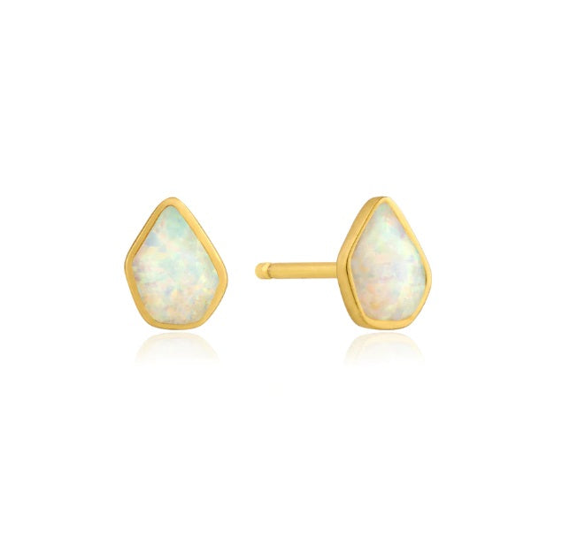 Gold Vermeil Ania Haie Opal Colour Stud Earrings