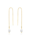 Gold Vermeil Ania Haie Pearl Threader Earrings