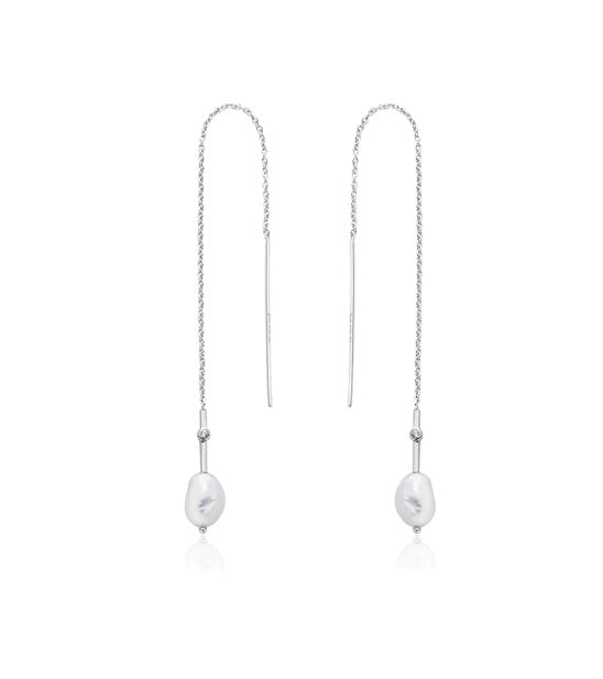 Sterling Silver Ania Haie Pearl Threader Earrings