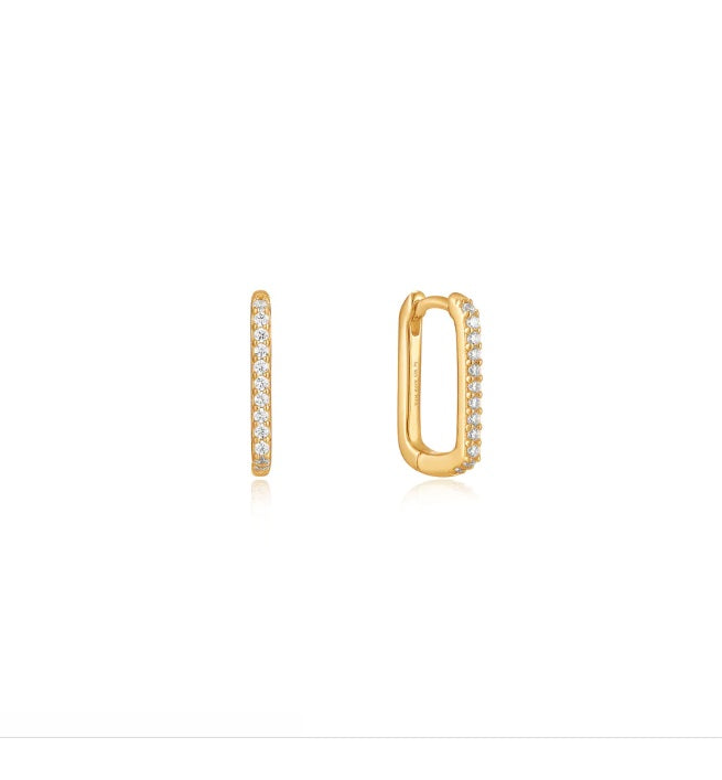 Gold Vermeil Ania Haie Glam Oval Hoop Earrings