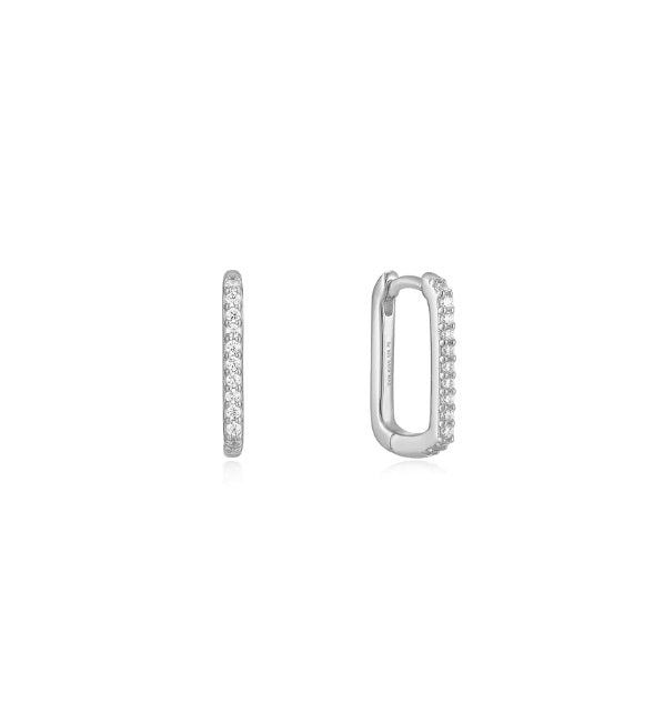 Sterling Silver Ania Haie Glam Oval Hoop Earrings