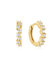 Gold Vermeil Ania Haie Sparkle Cluster Huggie Hoop Earrings