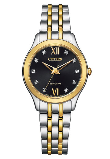 Ladies Steel Citizen Eco Drive Diamond Set Watch on Bracelet