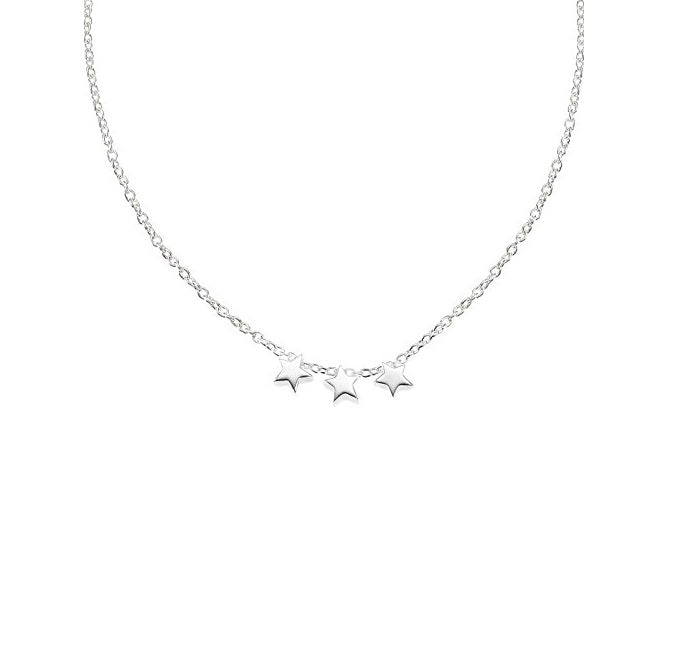 Molly Brown London Silver Triple Star Necklace