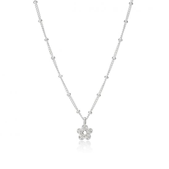 Molly Brown London Hadley Silver Flower Necklace