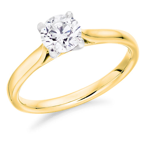 18ct Yellow Gold 0.74ct Diamond Solitaire Ring
